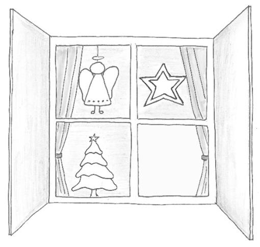 Adventsfenster Baum