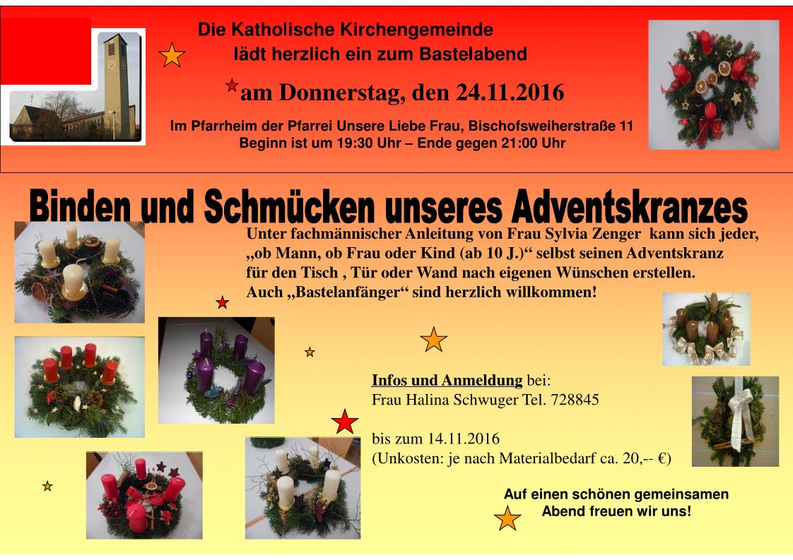 Adventskranzbinden