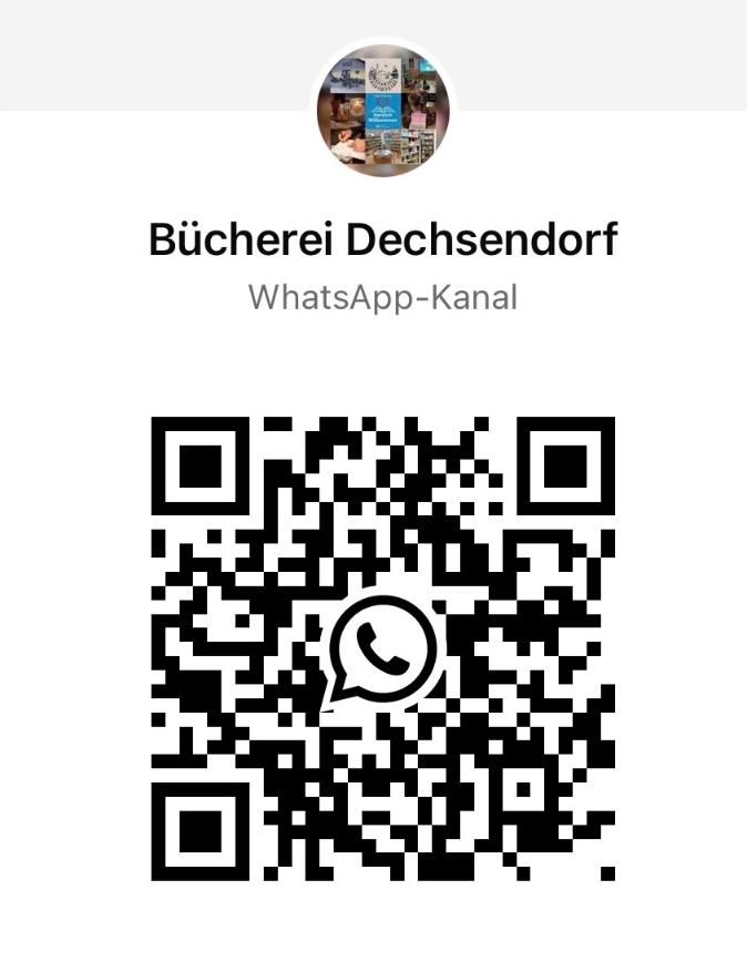 QR Code zum WhatsApp-Kanal der Bücherei Dechsendorf