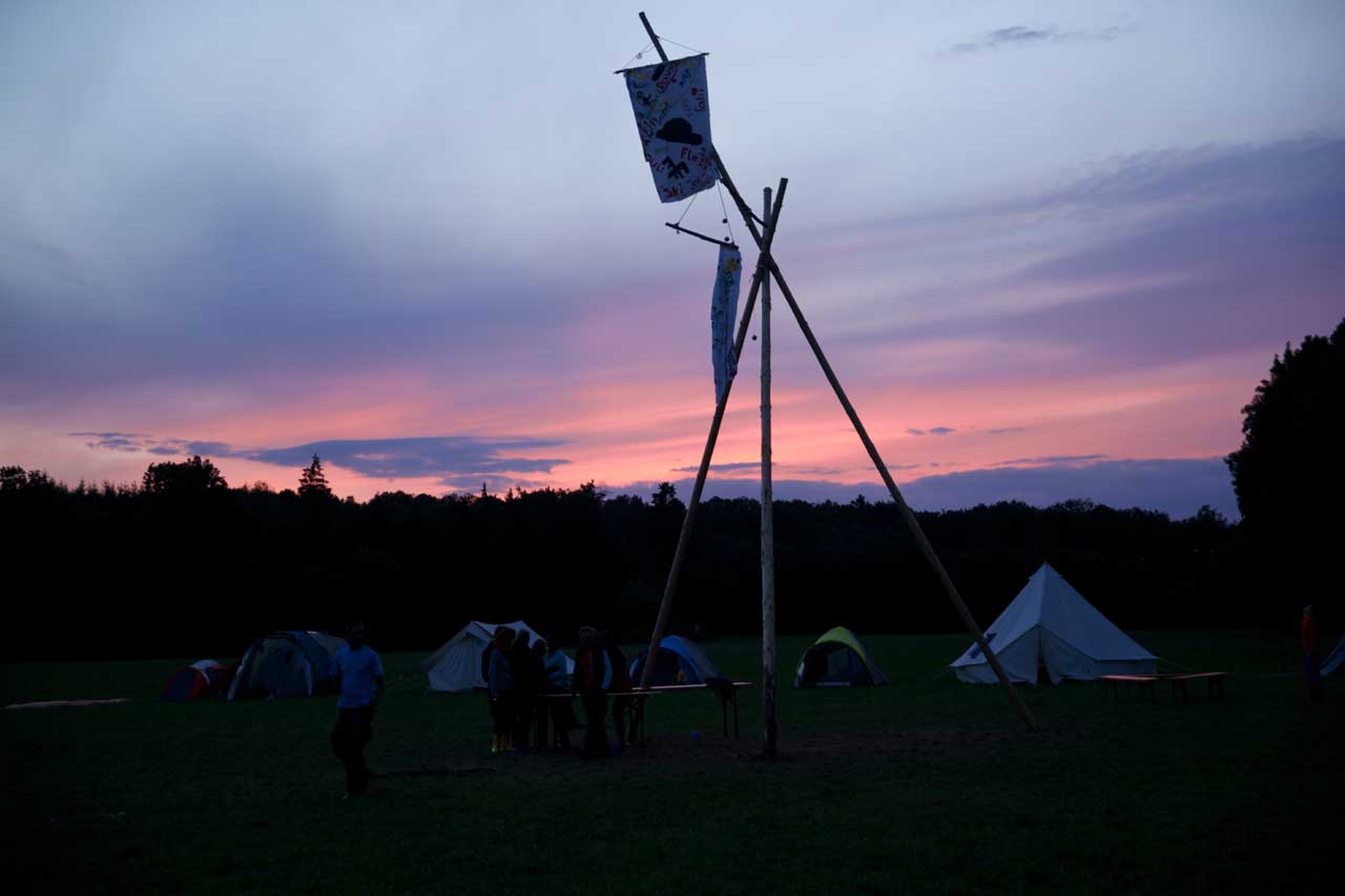 Der Mast im Abendrot. Zeltlager 2 - 2013