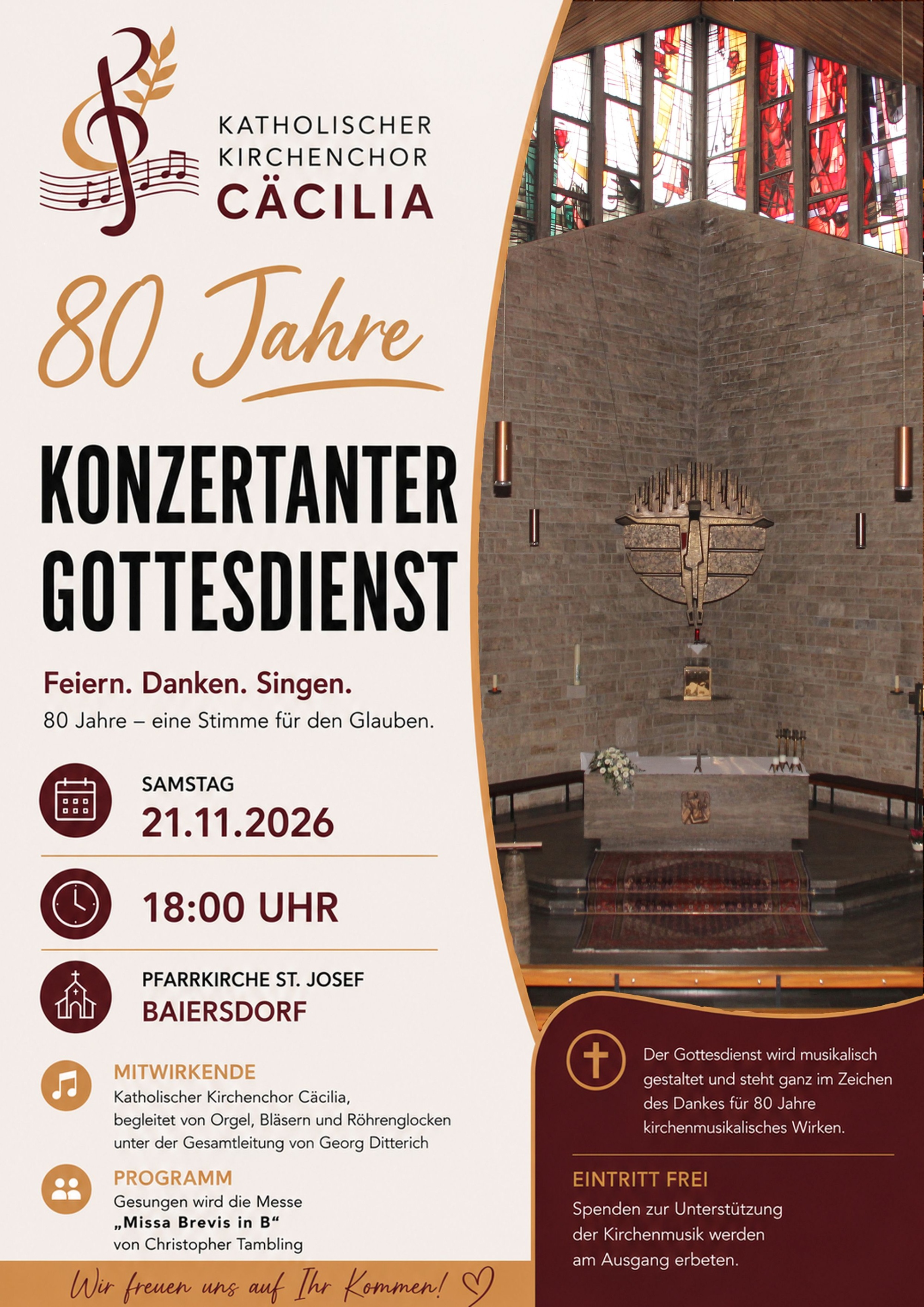 Konzertanter Gottesdienst - Kirchenchor Cäcilia
