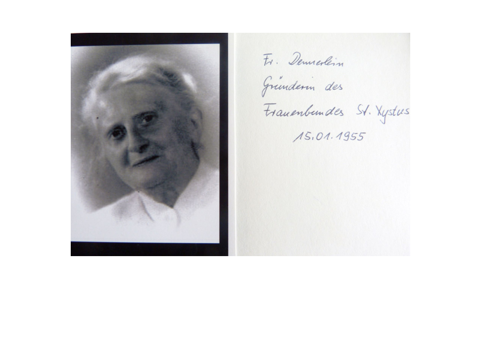 Fr. Dennerlein, Gründerin FB 1955_70%