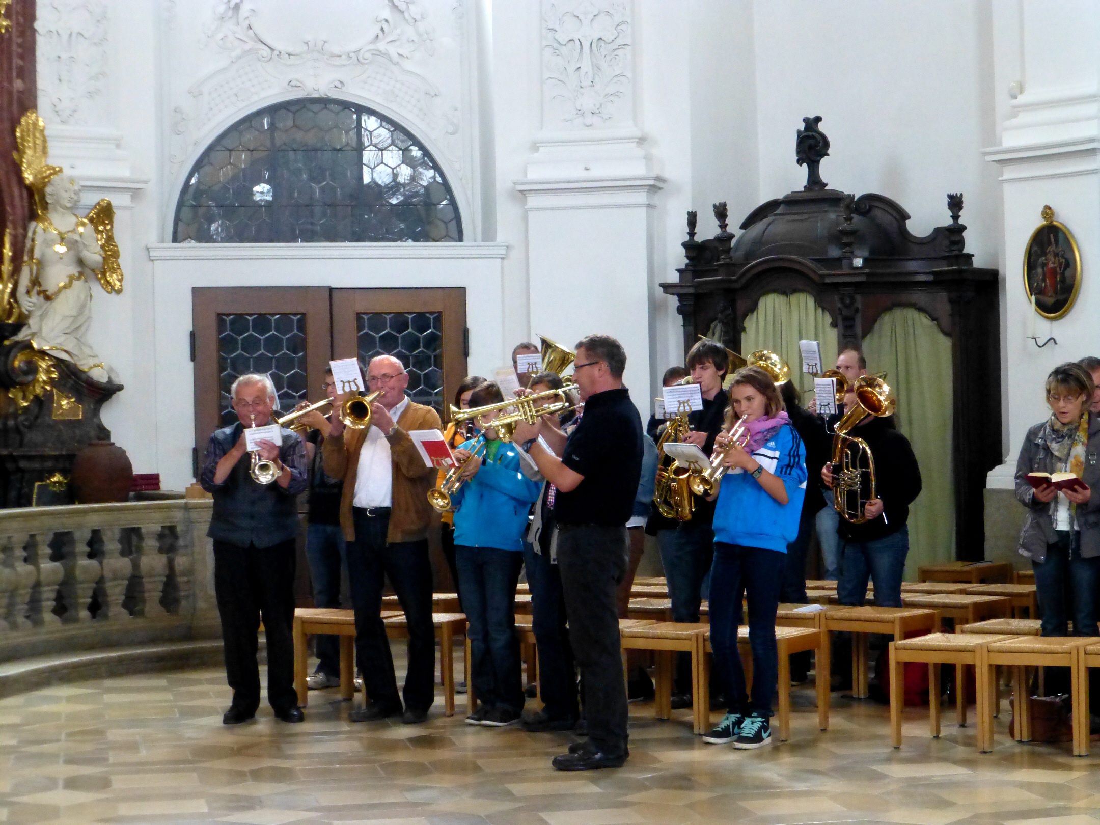 2012 Gößweinstein - Wallfahrtsgottesdienst in der Basilika - Musikkapelle