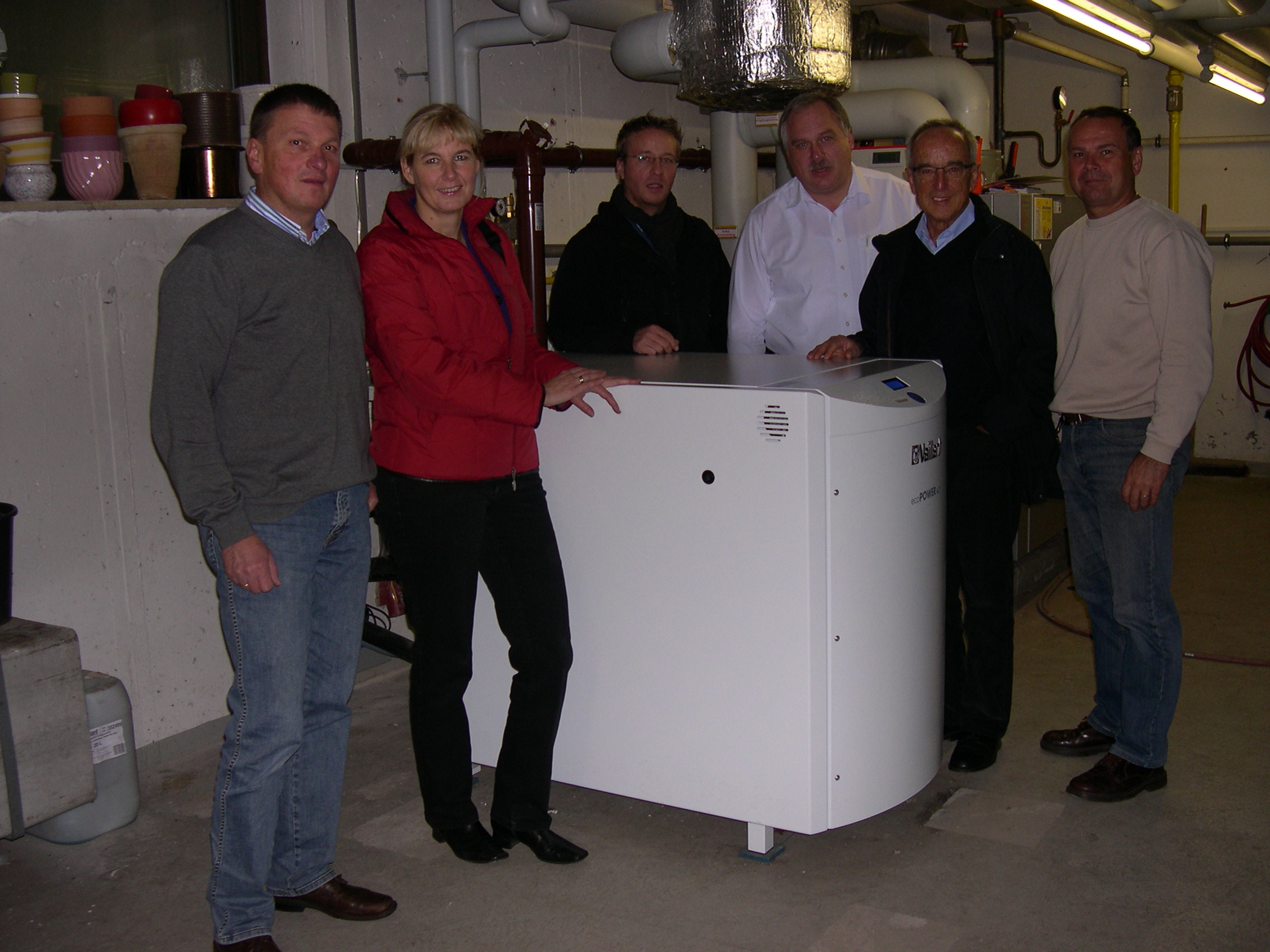 Inbetriebnahme des neuen BHKW. BHKW