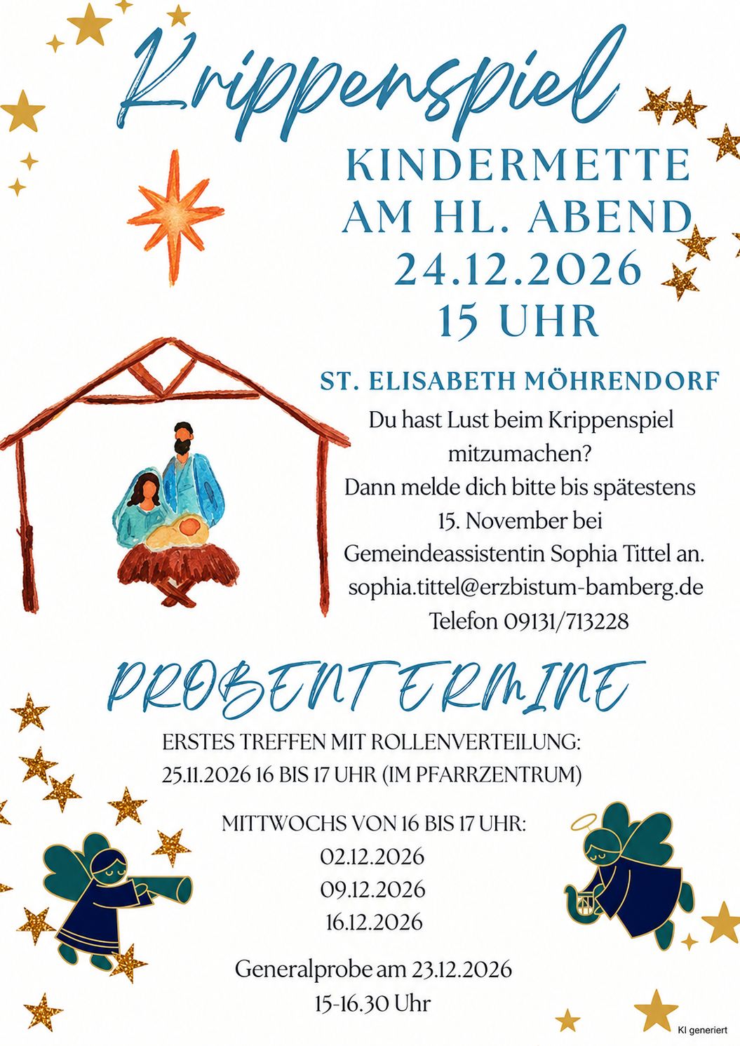 Krippenspiel-Flyer Möhrendorf