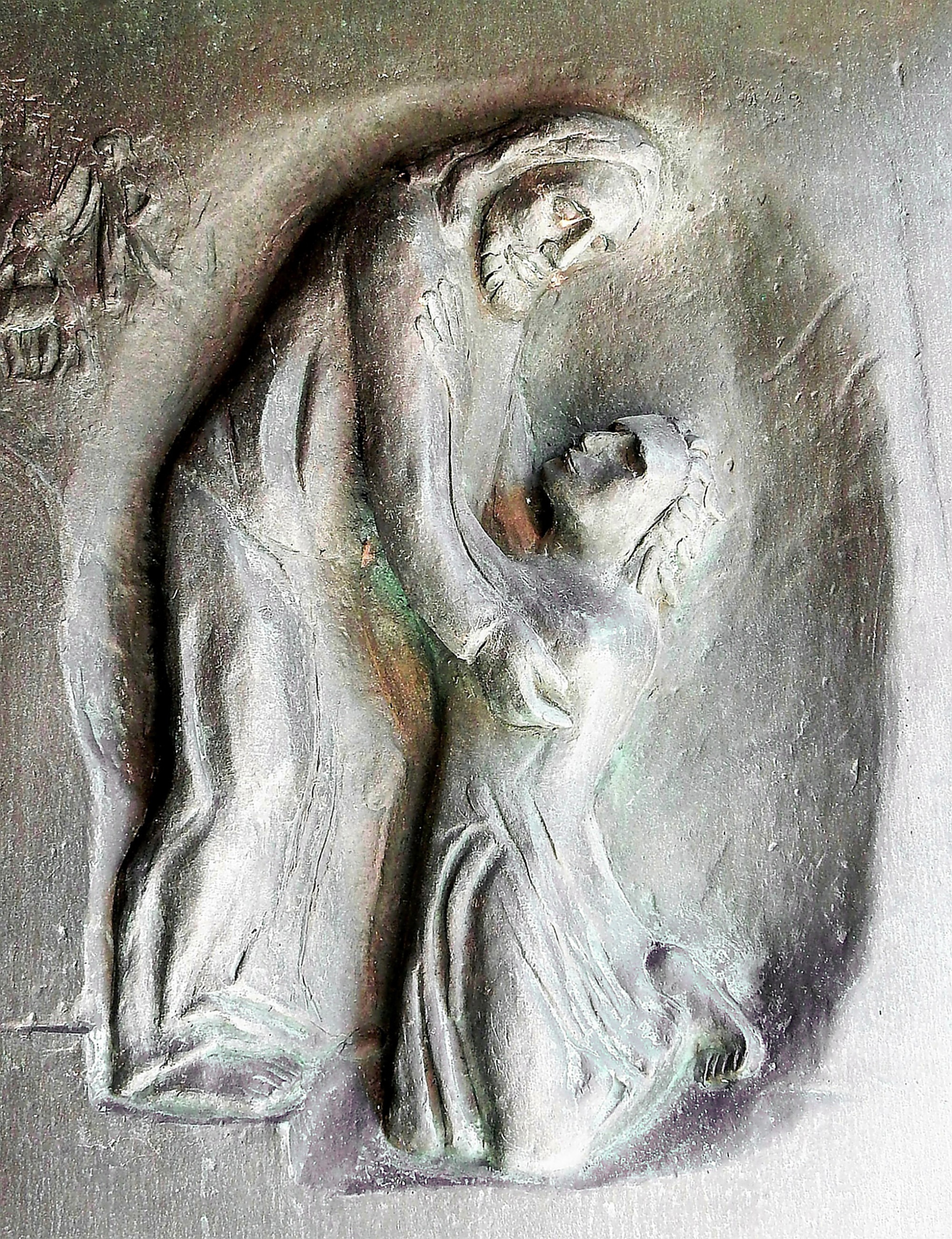 Nach Lukas 15,11–32; Portal der Beichtkapelle Kevlaer (Ausschnitt); Künstler: Roland Friederichsen Heimkehr des verlorenen Sohnes