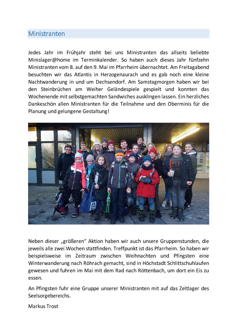 Pfarrbrief 2016