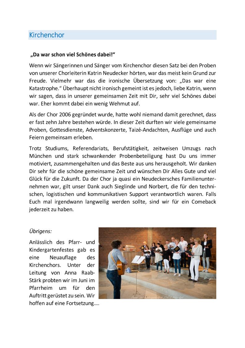 Pfarrbrief 2016