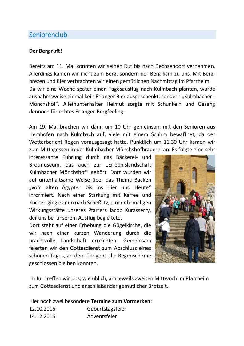 Pfarrbrief 2016