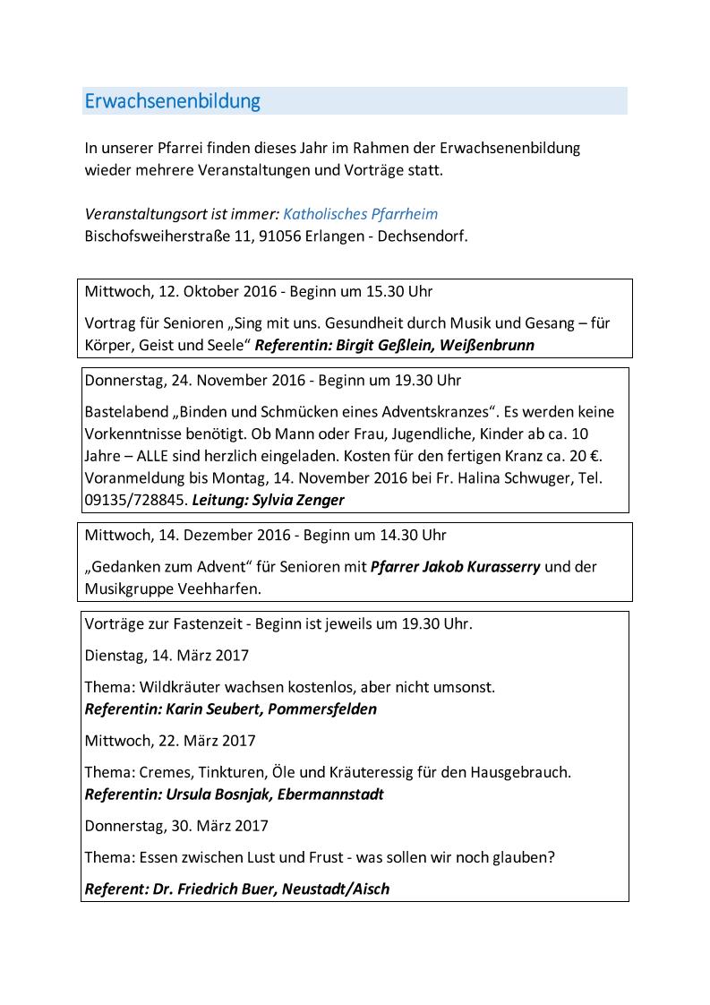 Pfarrbrief 2016