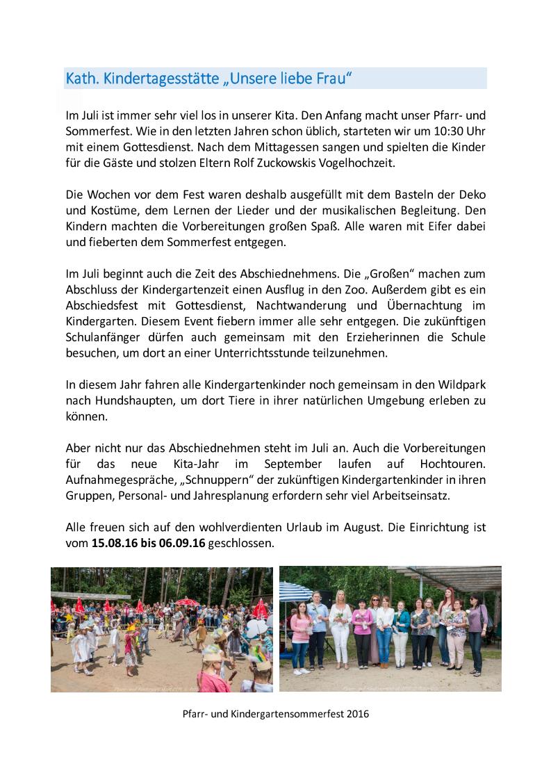 Pfarrbrief 2016