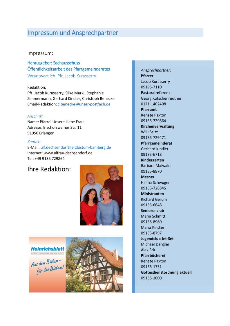 Pfarrbrief 2016