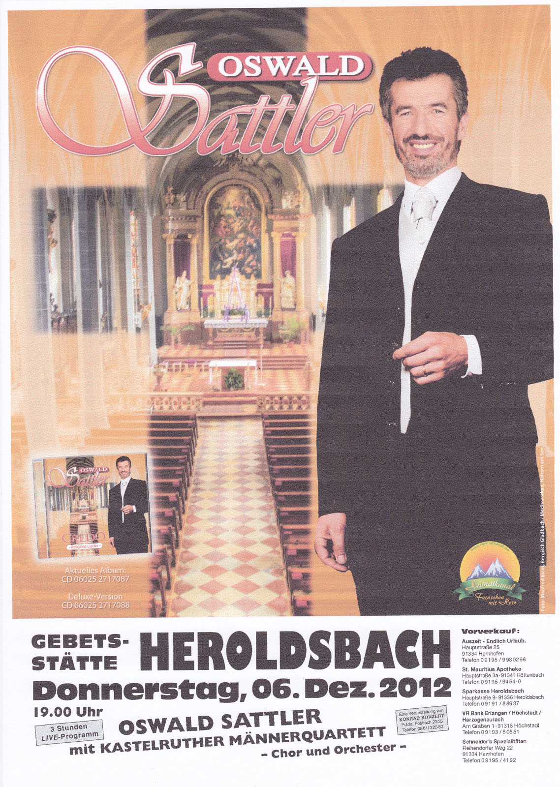 Plakat Sattlerkonzert