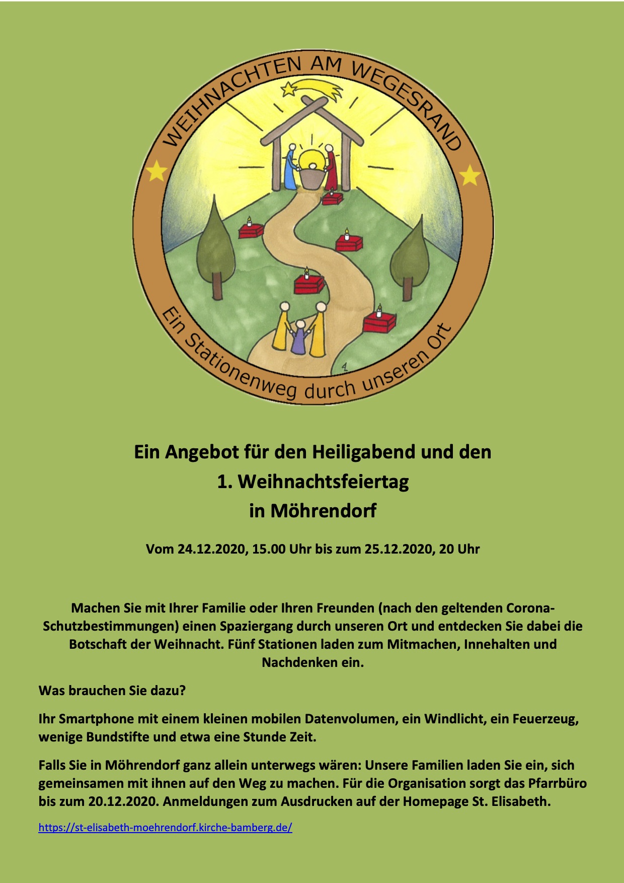 Plakat Weihnachten am Wegesrand