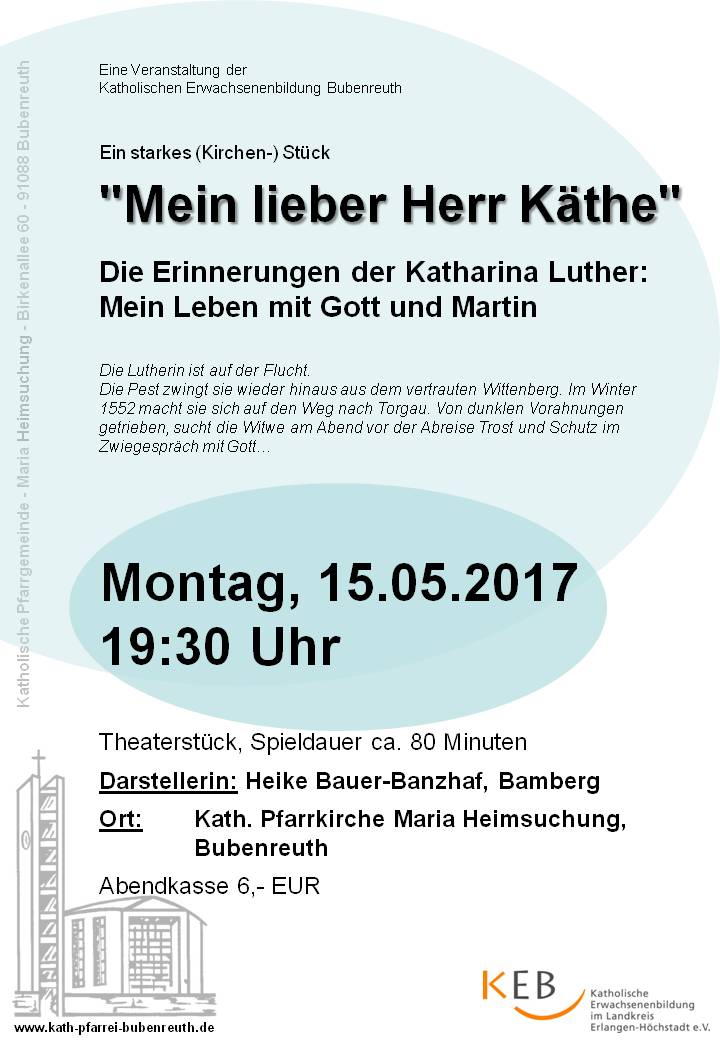 Plakat zur Veranstaltung Mein lieber Herr Käthe