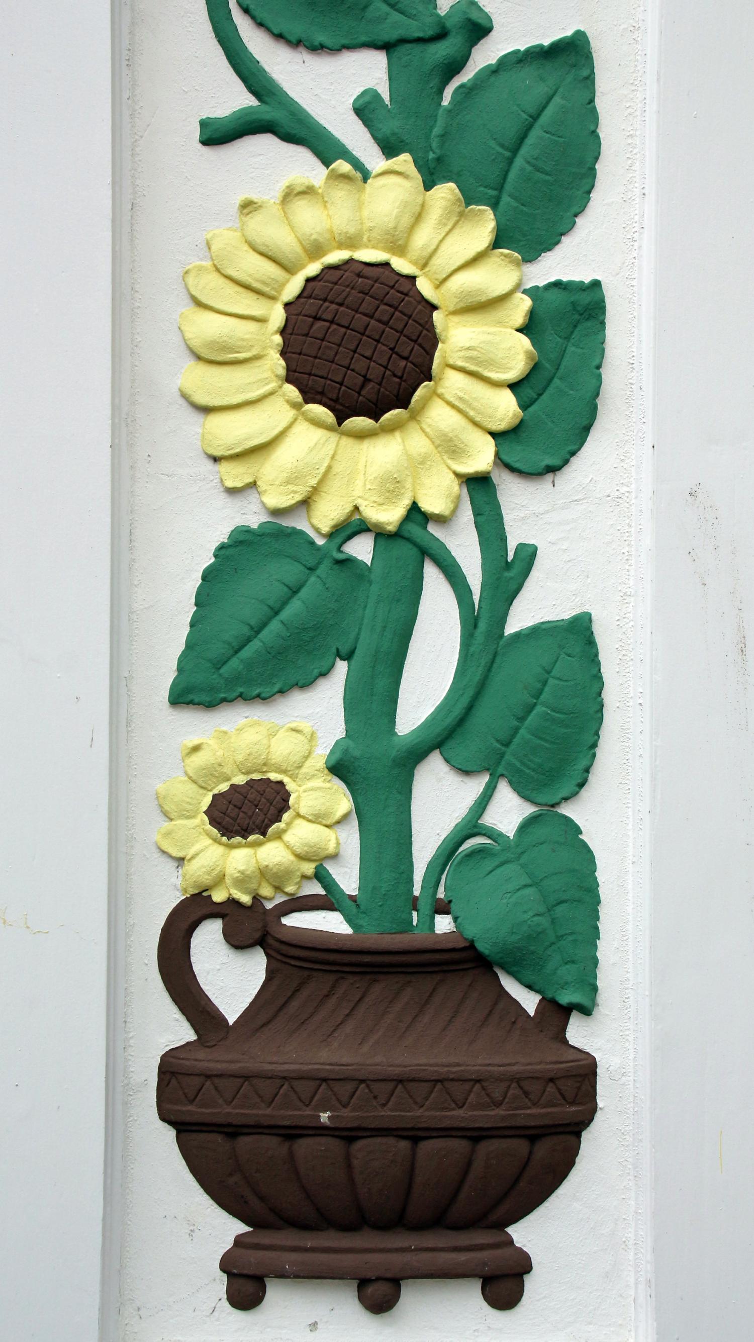 Sonnenblume Fassadenschmuck