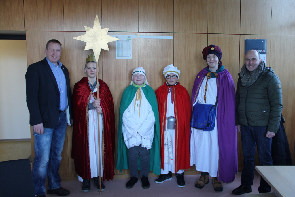 Sternsinger 2015 bei Bürgermeister Norbert Stumpf Sternsinger 2015
