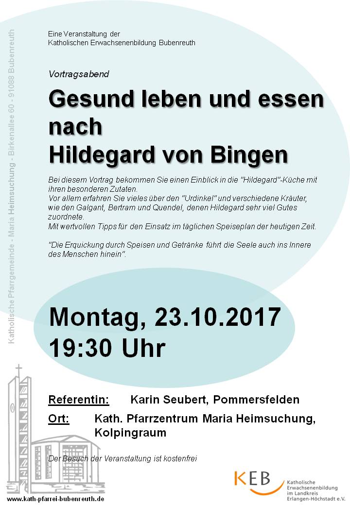 Veranstaltungsplakat Hildegard