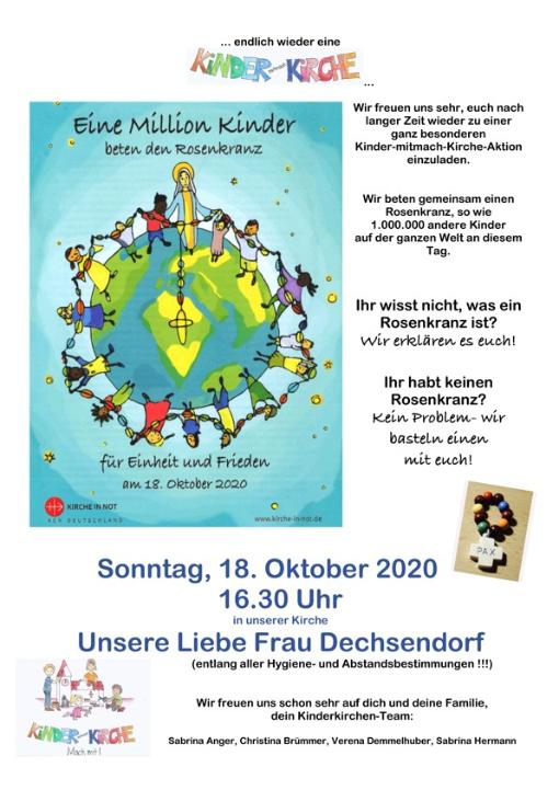 Welt-Rosenkranzgebet der Kinder.